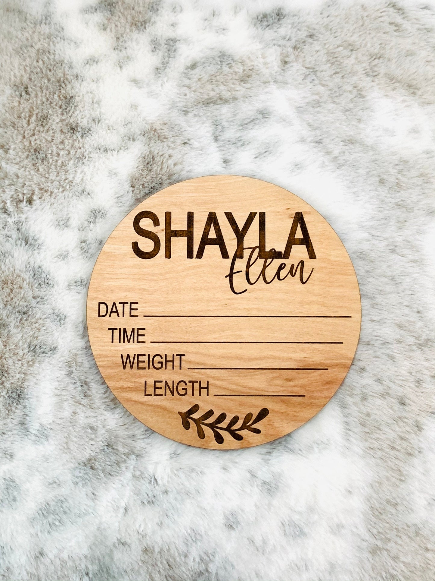 Birth announcement sign