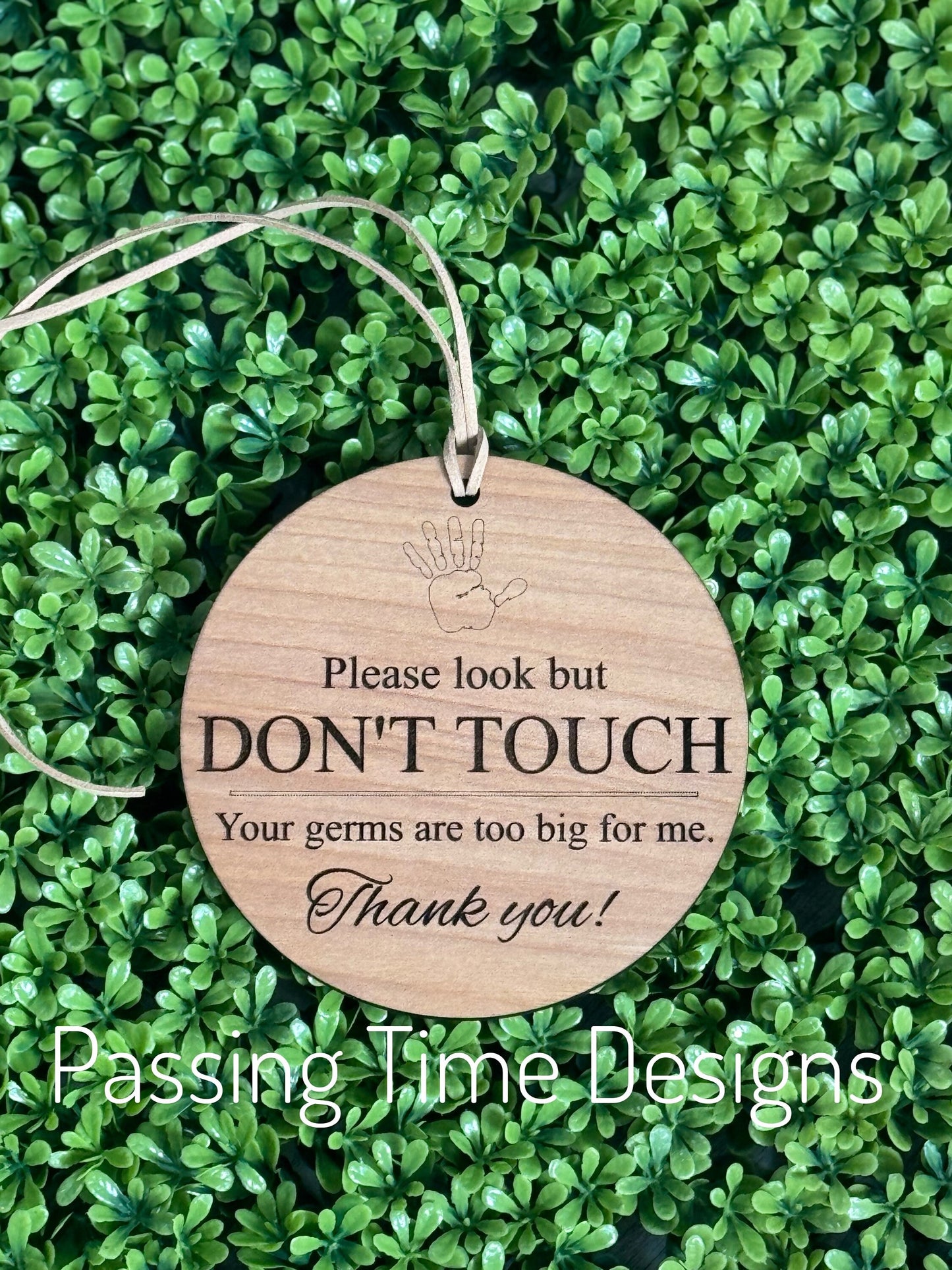 Don't touch baby car seat / stroller sign( 1 piece)
