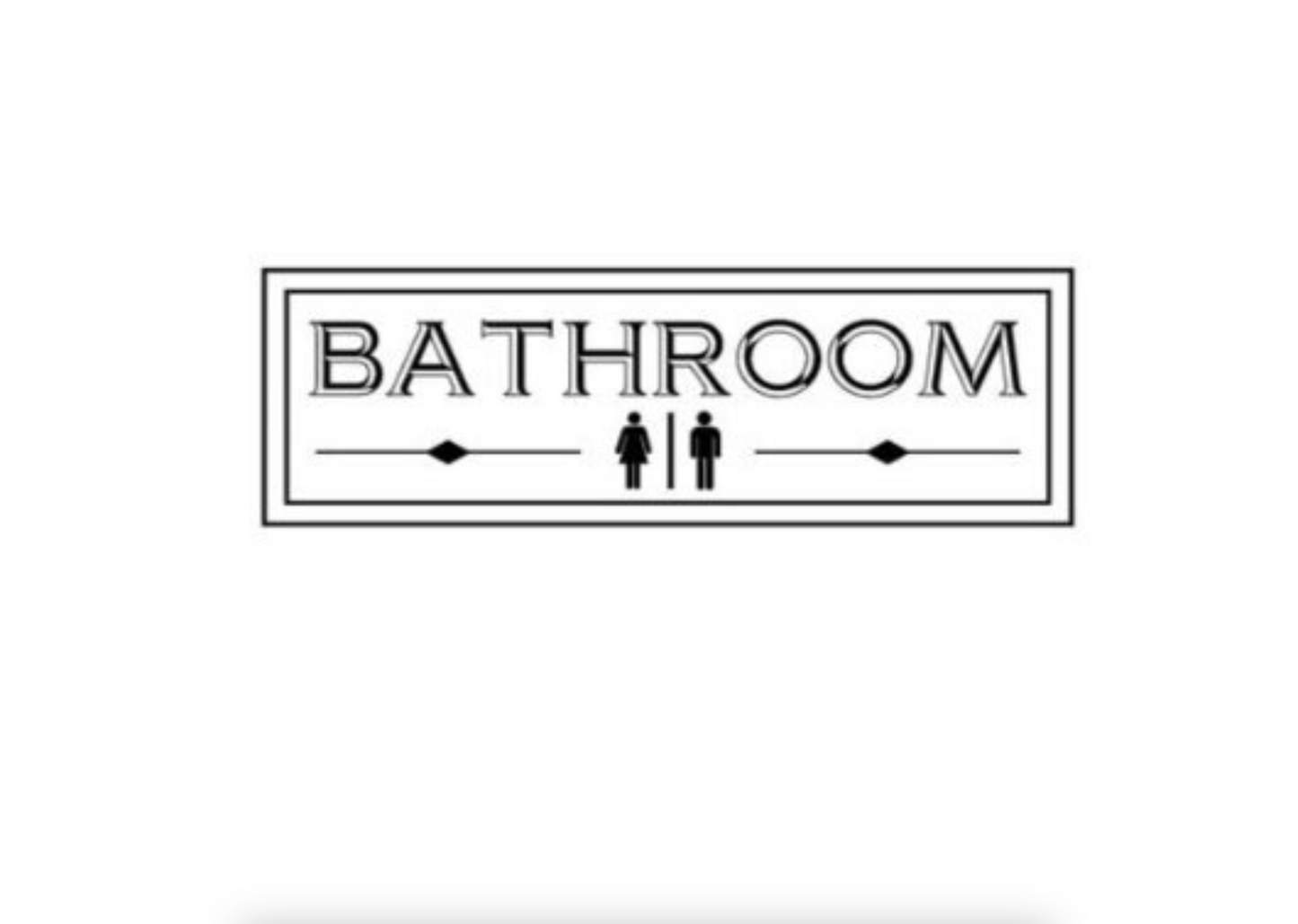 Laundry , restroom, powder room, and pantry decals( 1 piece )