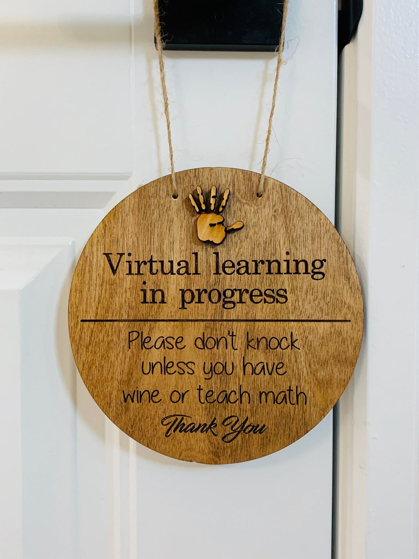 Virtual Learning in progress sign