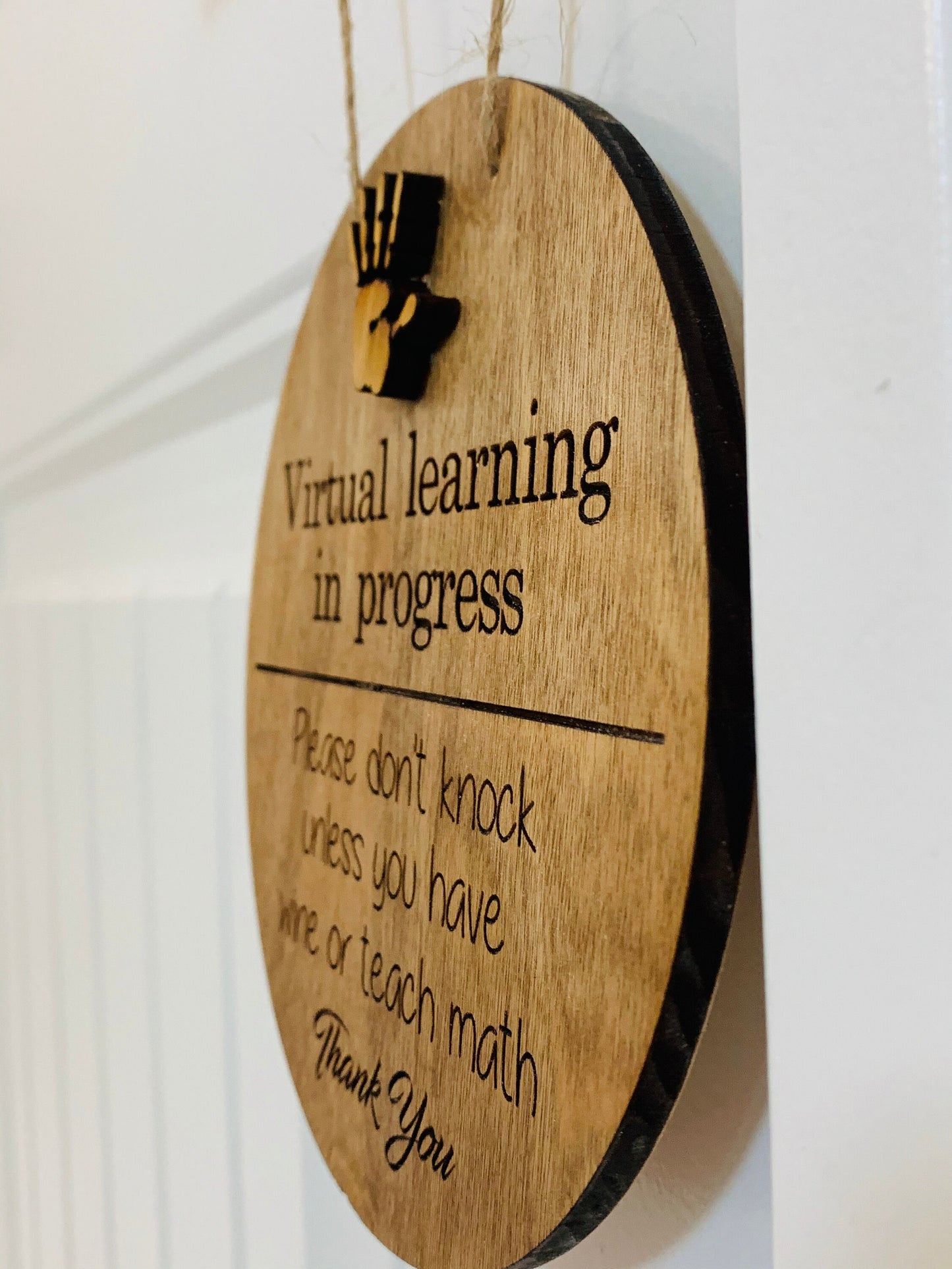 Virtual Learning in progress sign