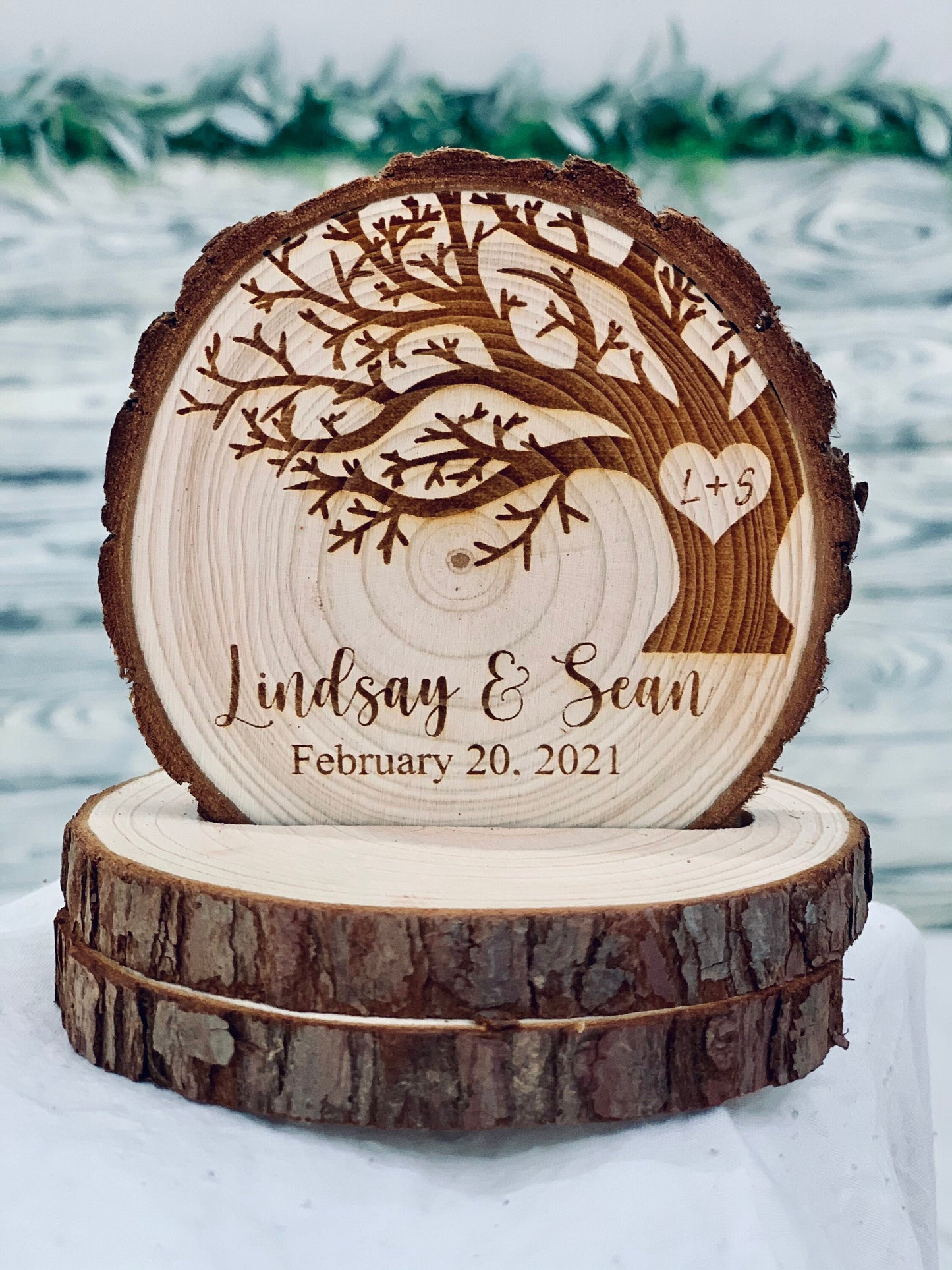 Wood Cake Topper stump