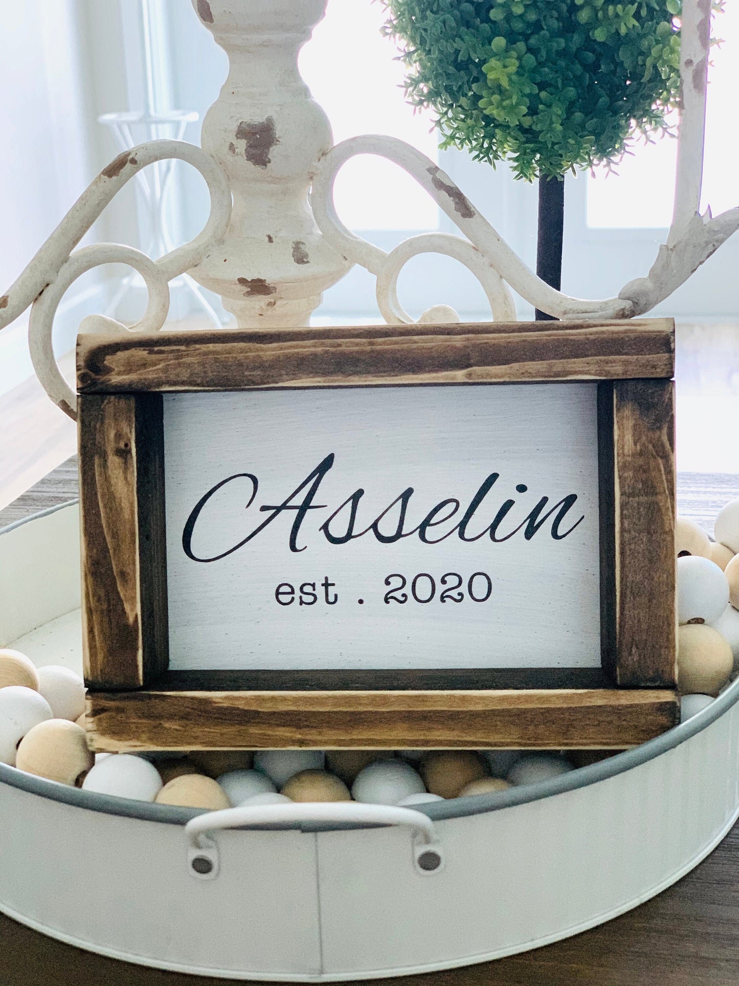 Small Wood Name Sign