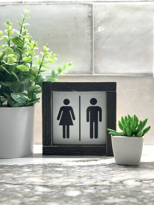 Restroom sign male/female