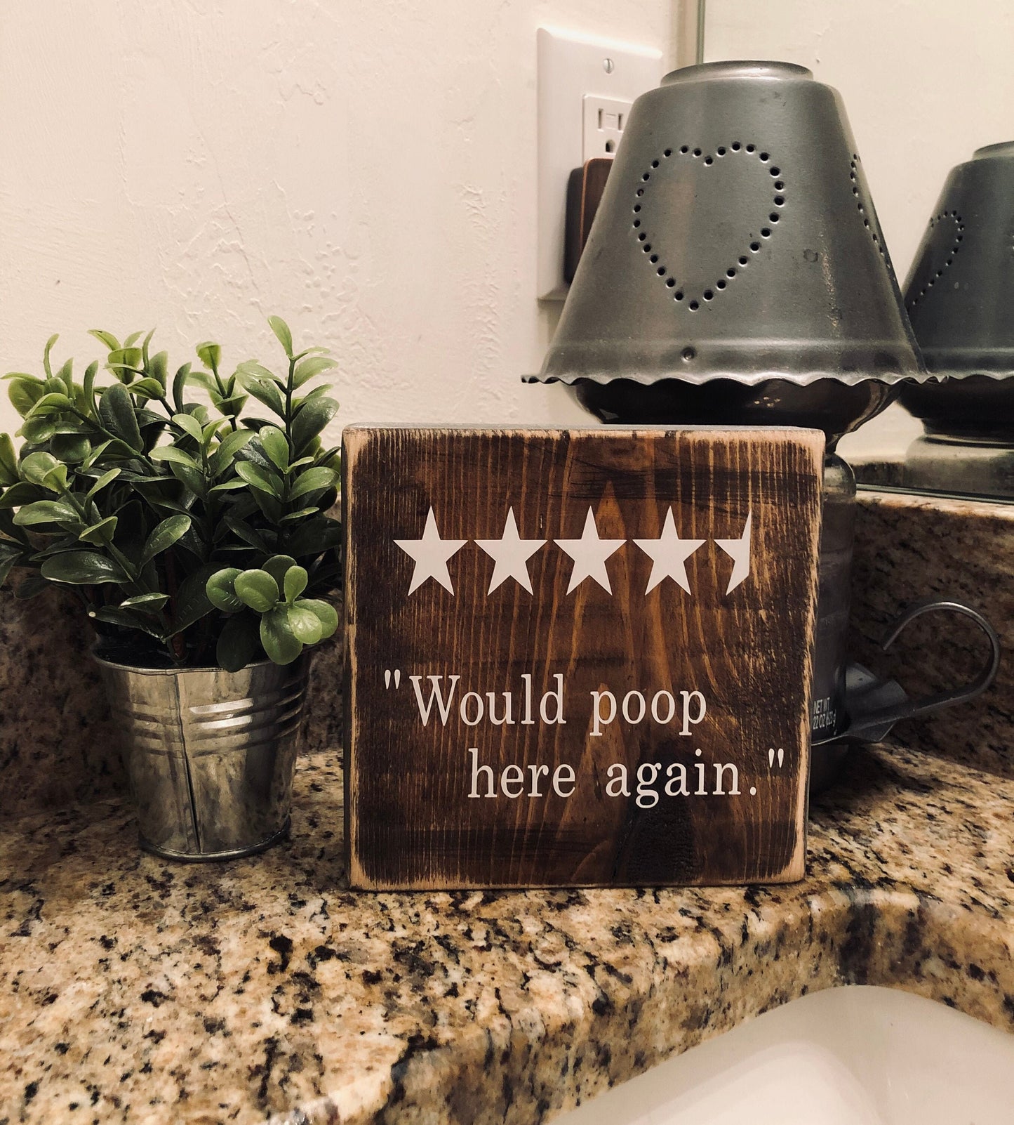 Bathroom rating sign