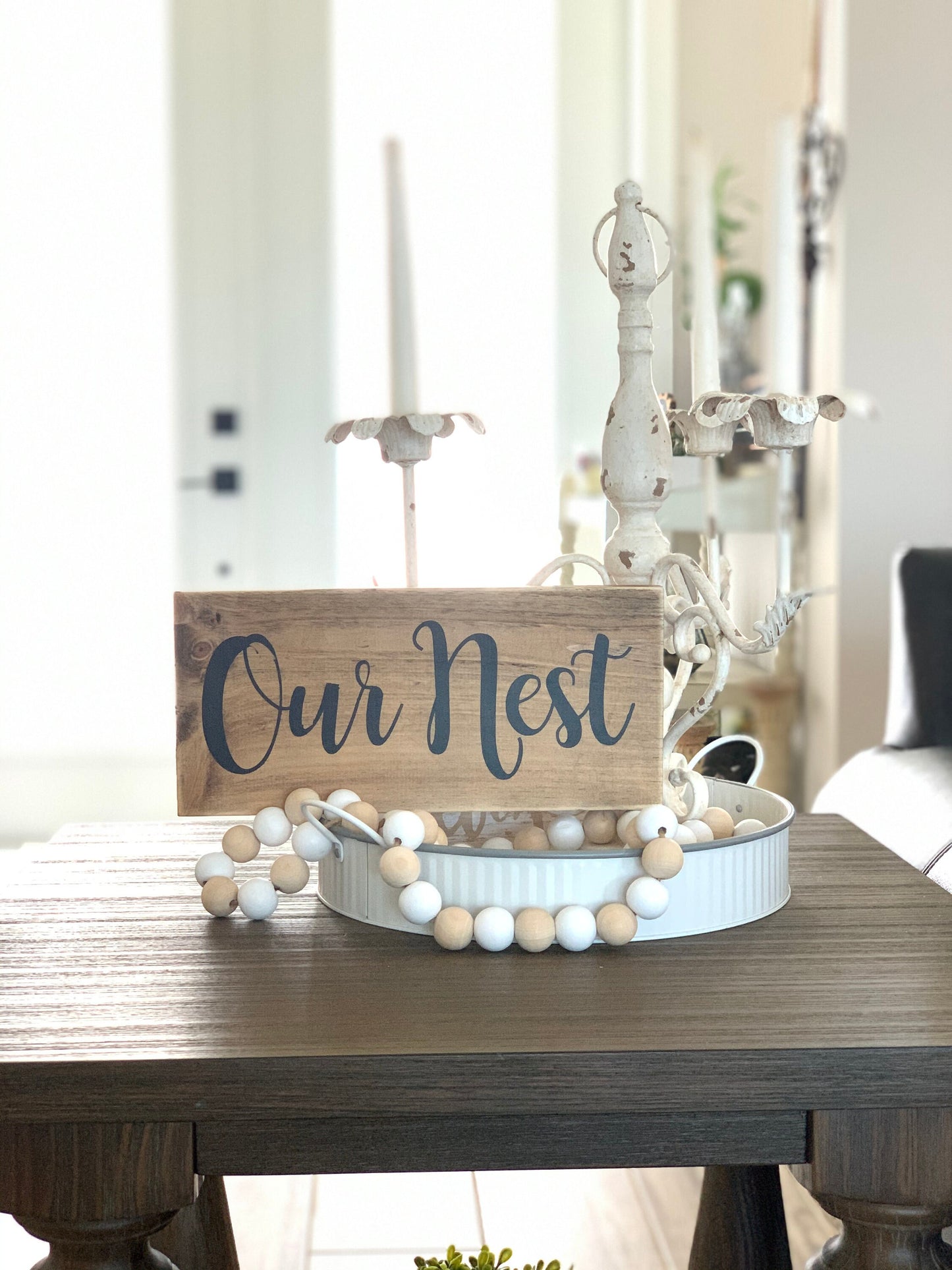 Our Nest Wood sign