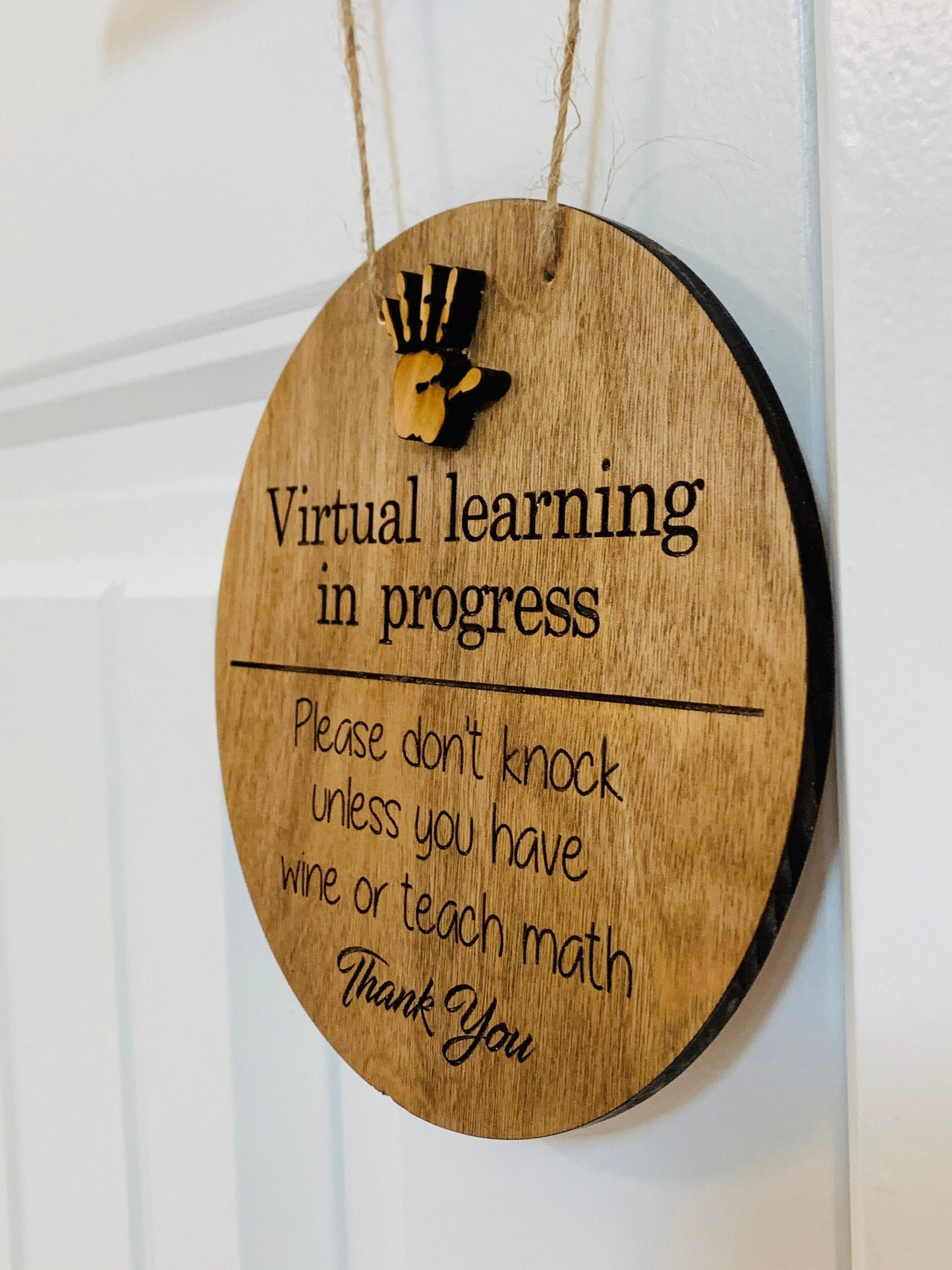 Virtual Learning in progress sign