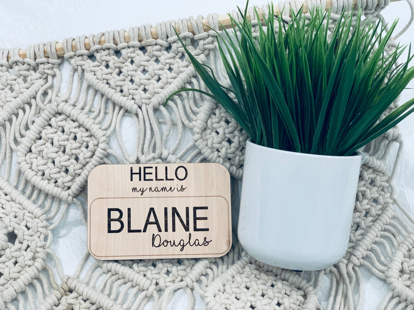 Hello my name is sign / baby name tag photo prop