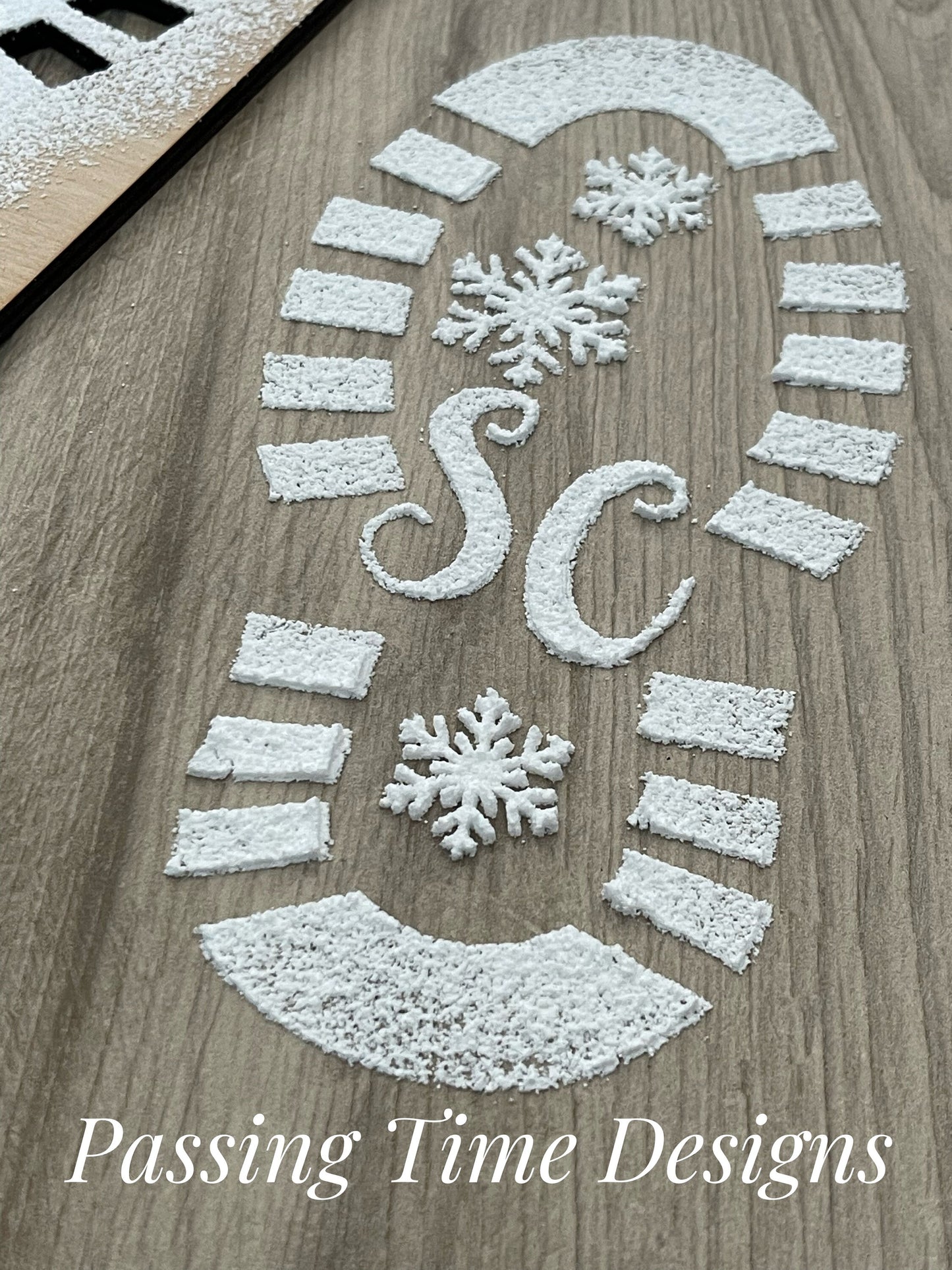 Santa footprint stencil