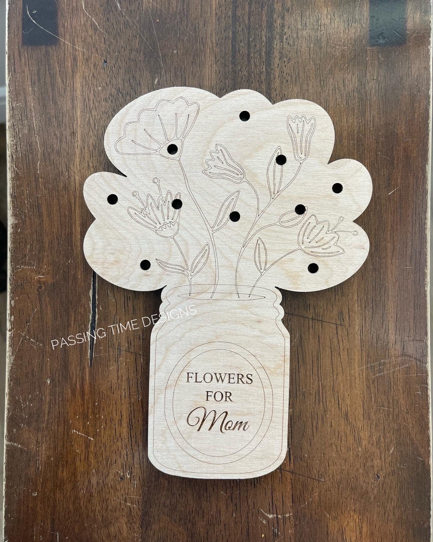 Personalized flower holder with stand