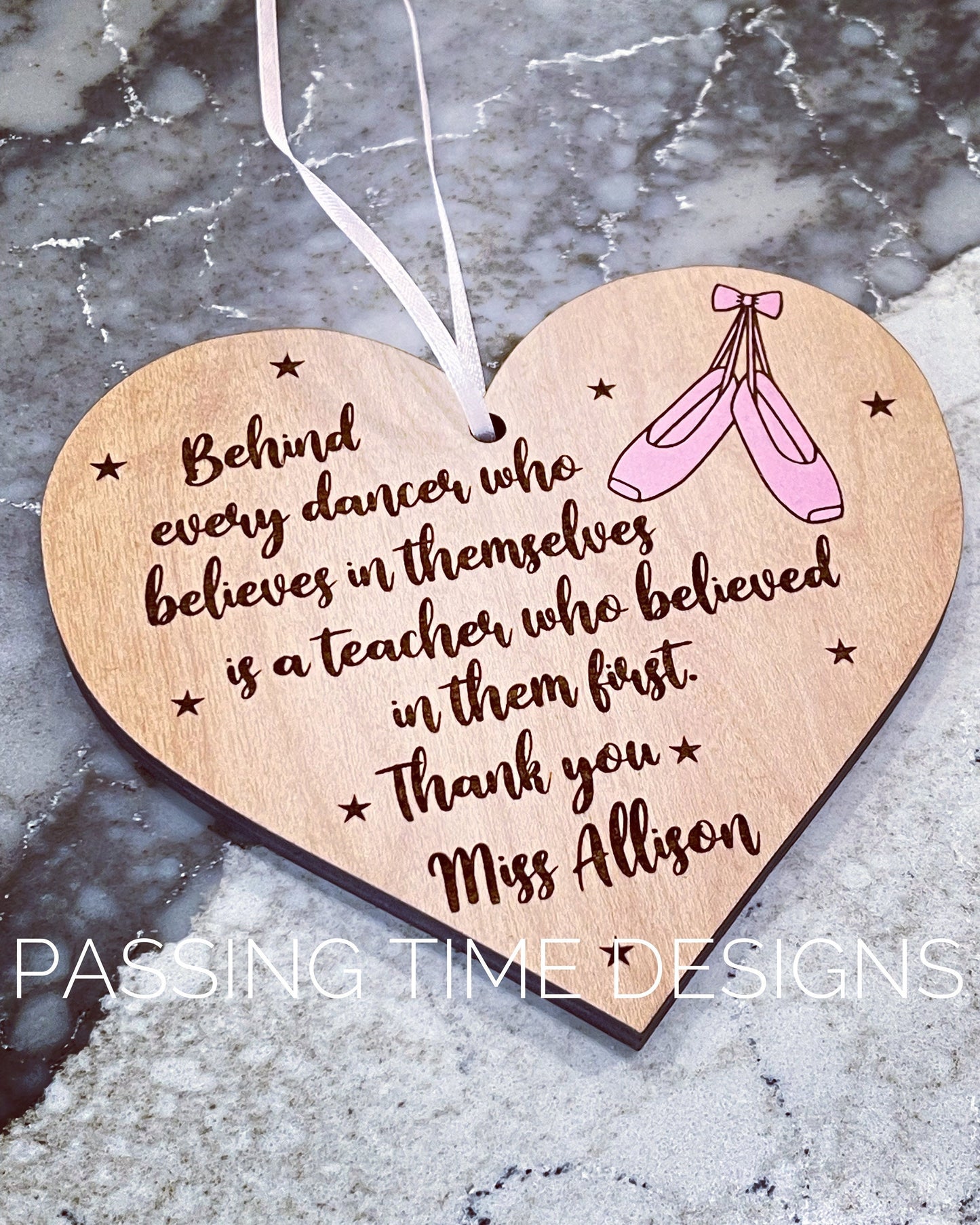 Personalized ballet teacher appreciation gift / ornament