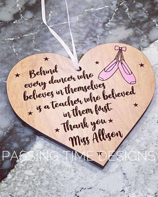 Personalized ballet teacher appreciation gift / ornament