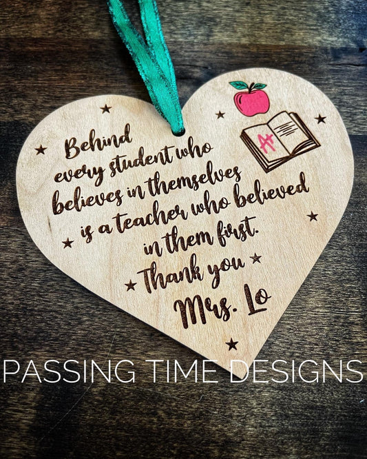 Personalized Teacher appreciation ornament