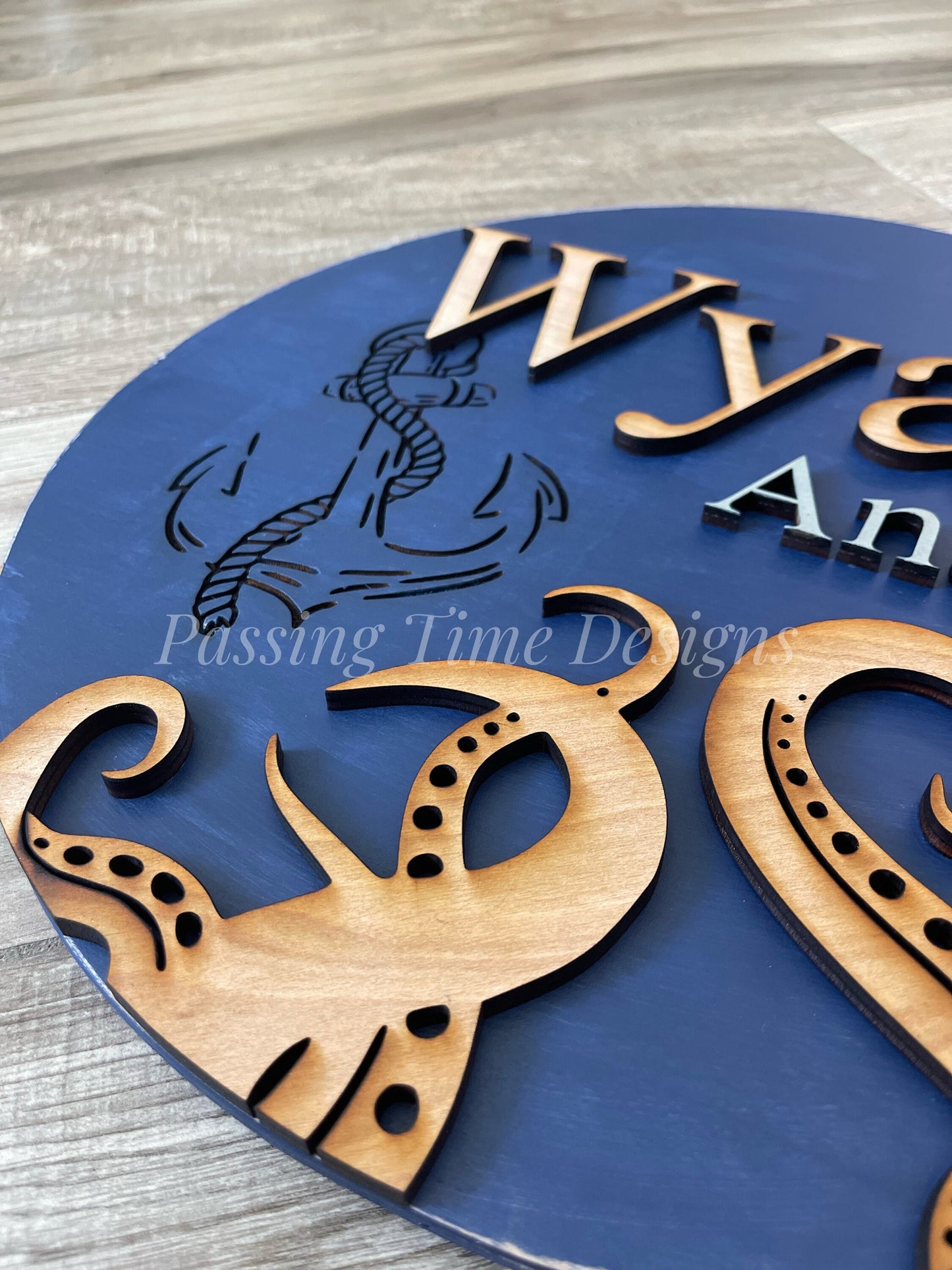 Custom name sign 3D-Nautical theme