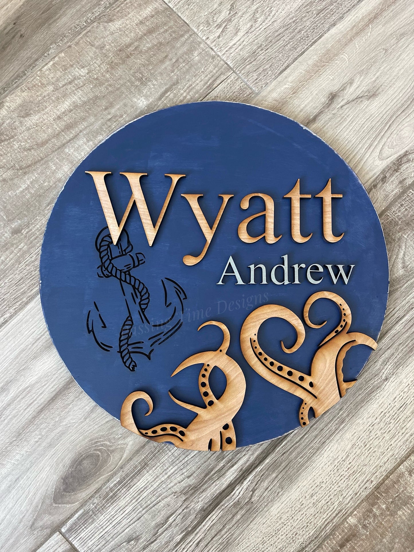 Custom name sign 3D-Nautical theme