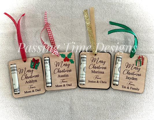 Personalized money holder (Christmas) ( 1 piece )