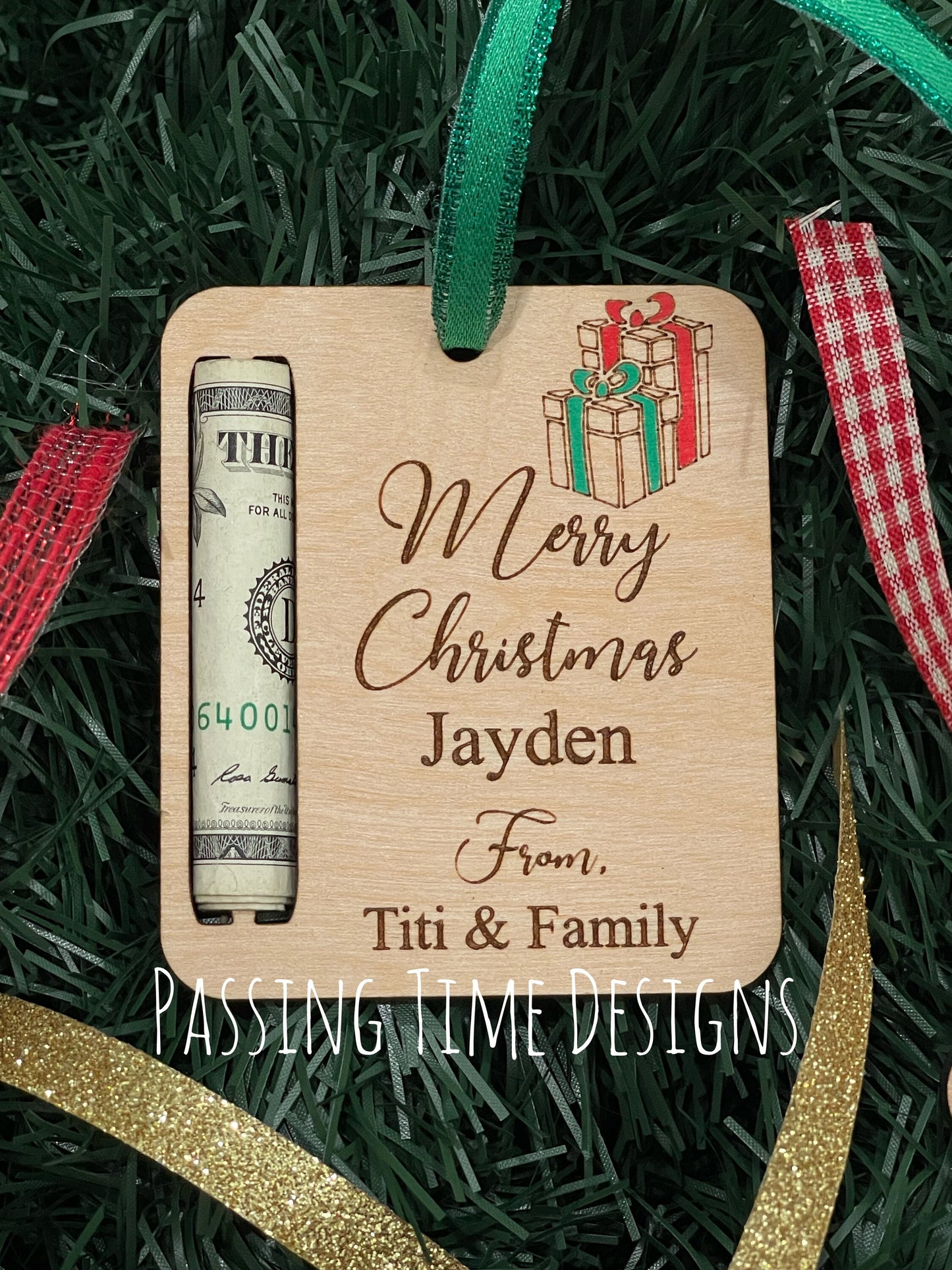 Personalized money holder (Christmas) ( 1 piece )