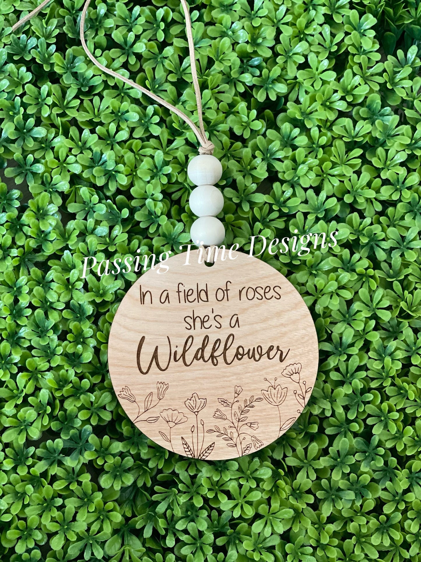 In a field of roses she's a wildflower diaper caddy tag